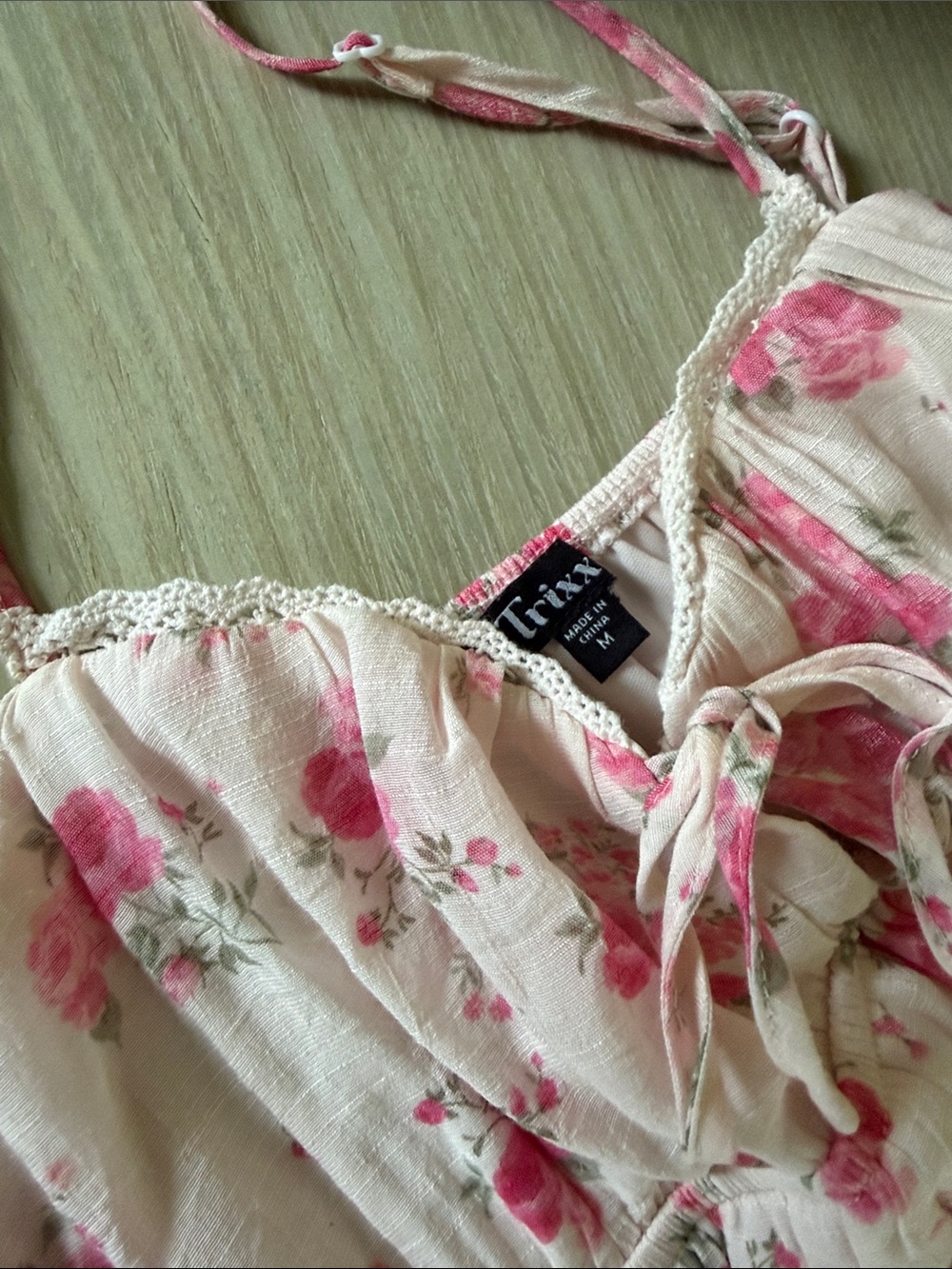 Trixxi Pink Floral Tiered Maxi Dress - Picture 4 of 4